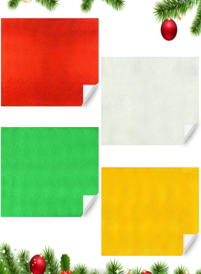 Boerni Solid Color Wrapping Paper Metallic Neutral, Gold/Silver/Red/Green Vibrant Color Grainy Gift Wrap Paper 4 Sheets for Scrapbook Birthdays Anniversary Christmas Holiday All-Occasion Gift Packing - Image 3